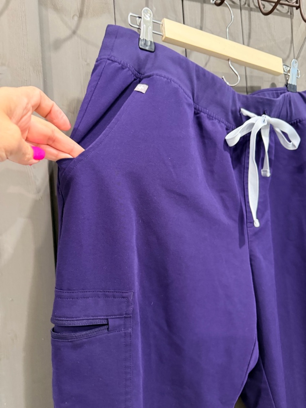 Fig Drawstring Jogger Pants- purple jam , PO# 5298, - Picture 9 of 9